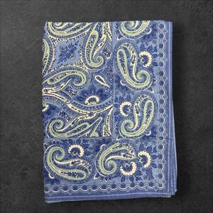 April Cornell Blue Green Paisley Floral Cotton Tablecloth Rectangular India